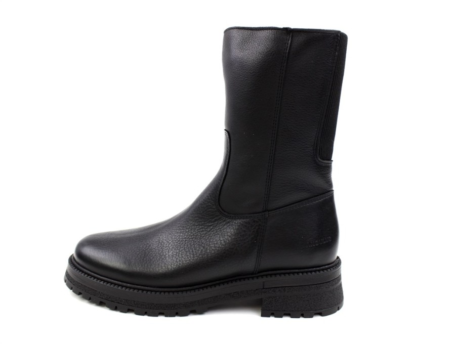 Kids Angulus Winter Boots | Angulus Black Winter Boot With Buckles And Tex