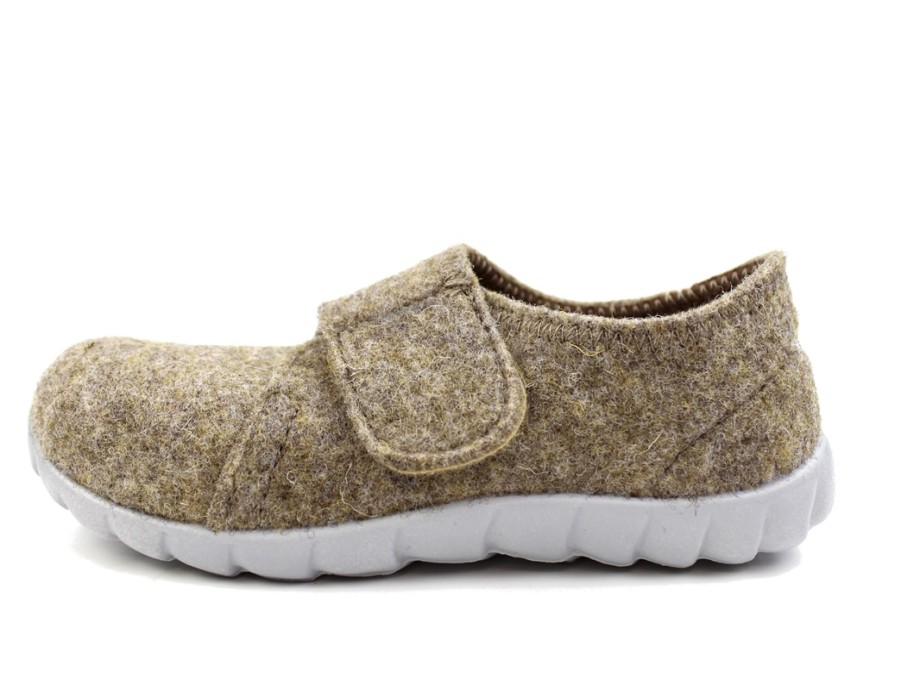 Baby Superfit Slippers | Superfit Slippers Happy Beige Lion Woolfilt