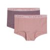 Kids Name It Underwear And Sleepwear | Name It Nostalgia Rose/Black Plum Glitter Hipsters (2-Pack)