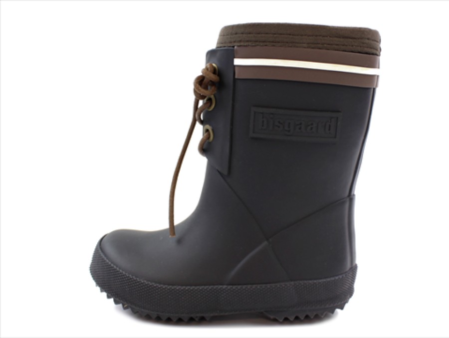 Baby Bisgaard Thermal Boots And Winter Rubber Boots | Bisgaard Winter Rubber Boot Lace Black With Wool Lining