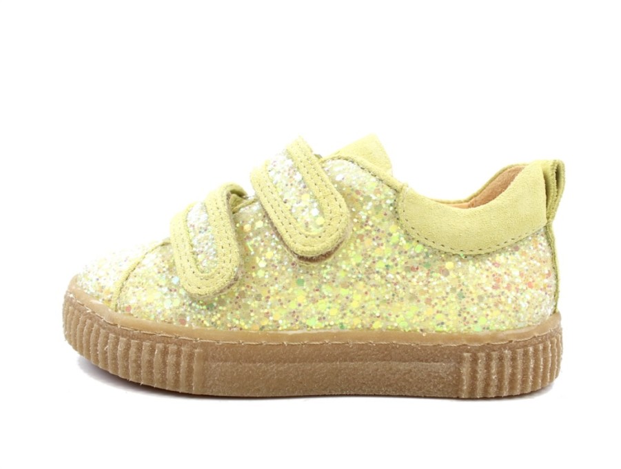 Baby Angulus Shoes And Sneakers | Angulus Shoes Light Yellow Glitter