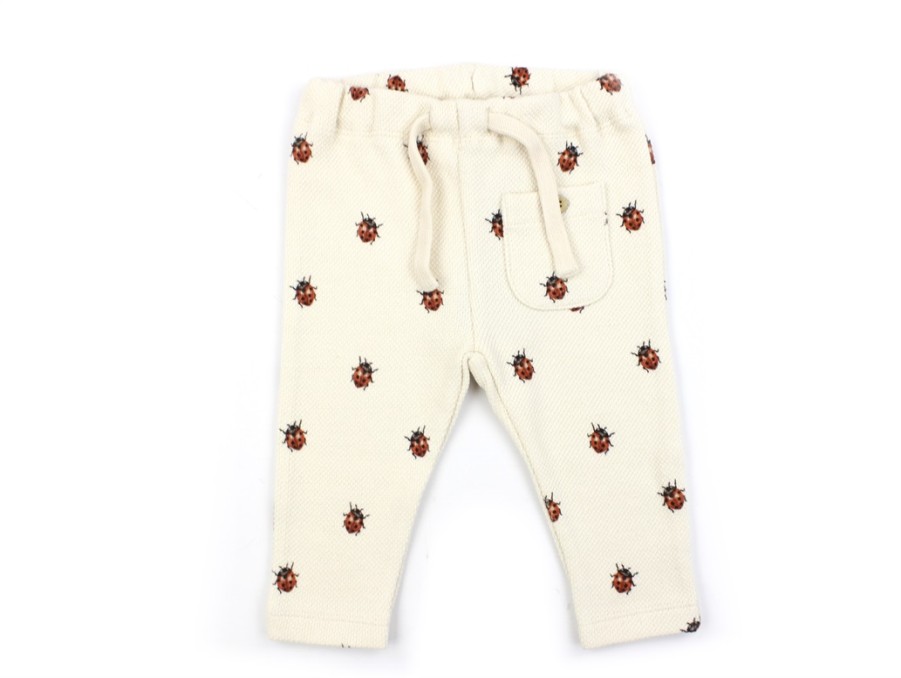 Baby Lil Atelier Pants And Leggings | Lil Atelier Whitecap Gray/Ladybugs Sweatpants