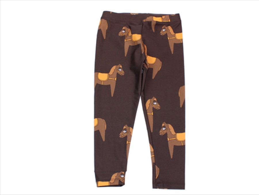 Baby Mini Rodini Swimwear | Mini Rodini Baths Leggings Horse Brown