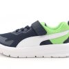 Tweens Puma Shoes And Sneakers | Puma Dark Night/Puma White/Green Sneakers Evolve