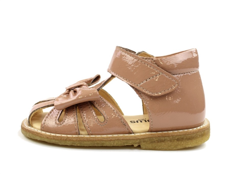 Baby Angulus Sandals | Angulus Dark Peach Sandal With Bow