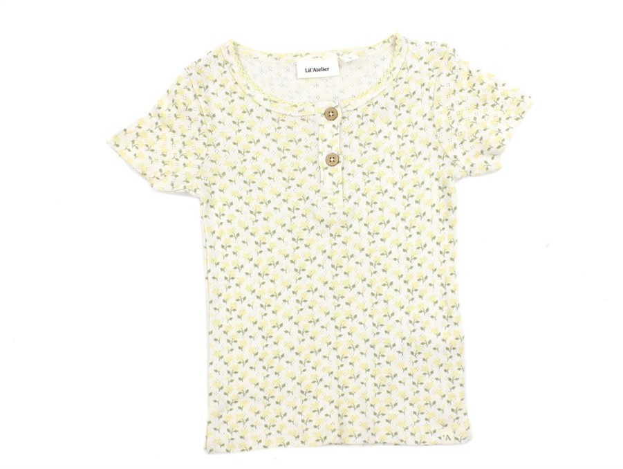 Tweens Lil Atelier Tops | Lil Atelier Turtledove Top Flowers