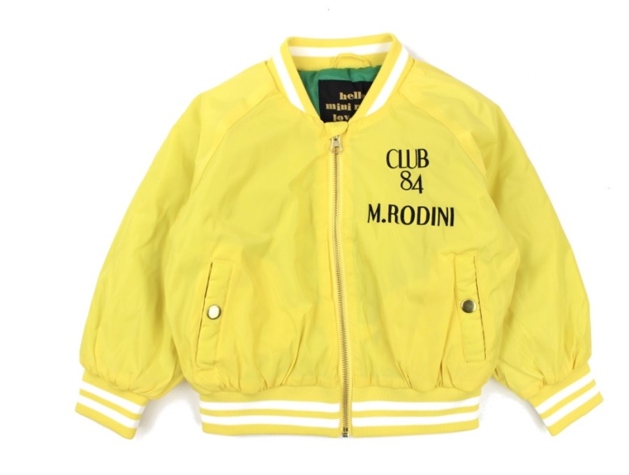 Tweens Mini Rodini Transition Jackets | Mini Rodini Transition Jacket Baseball Pigeons Yellow