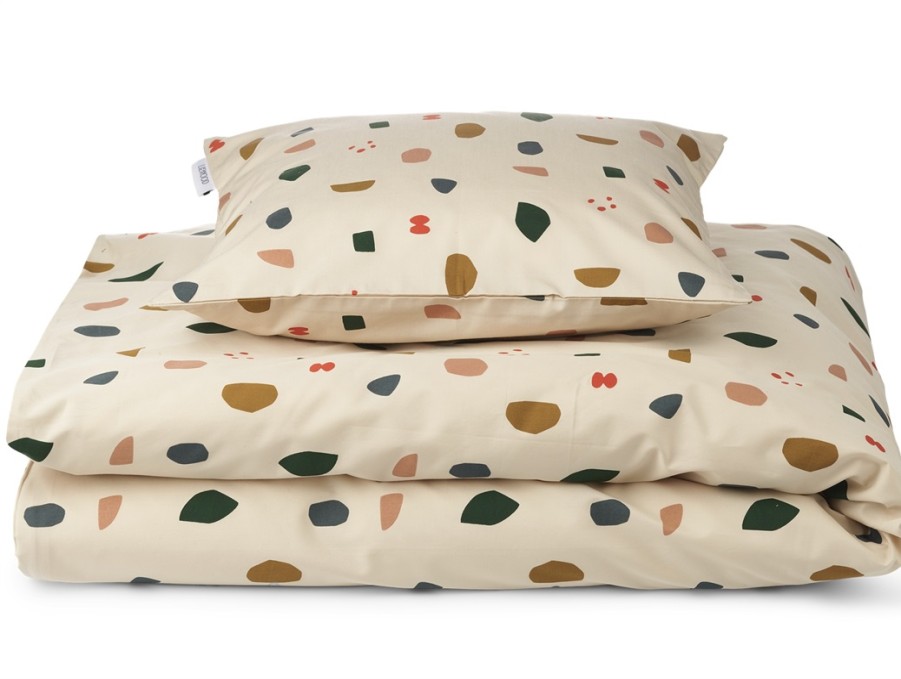 Baby Liewood Organic Cotton | Liewood Geometric Foggy Mix Junior Bedding Ingeborg