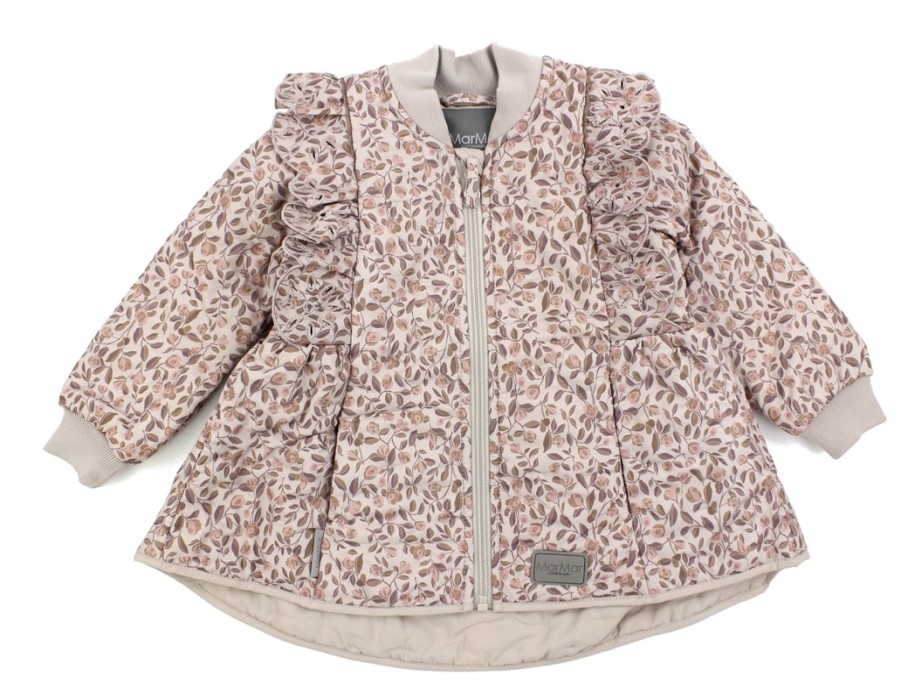 Baby MarMar Copenhagen Thermal Wear And Fleece | Marmar Blossom Ruffle Thermal Jacket Olisa F