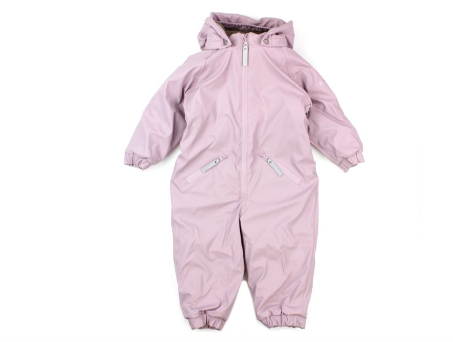 Baby En Fant Coveralls | En Fant Rubber Snowsuit Mauve Shadow