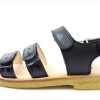 Kids Angulus Sandals | Angulus Sandal Black With Hearts And Varnish