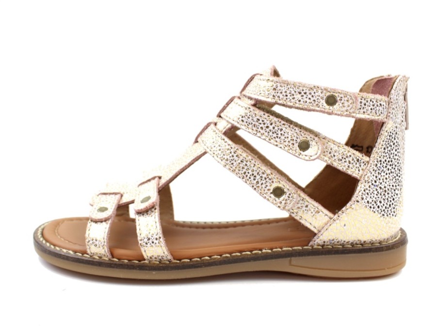 Tweens Arauto RAP Sandals | Arauto Rap Sandal Whisper Gold With Velcro And Zip