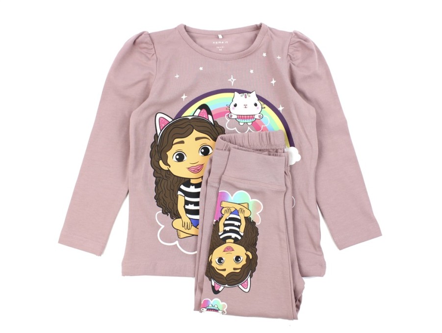 Kids Name It Underwear And Sleepwear | Name It Deauville Mauve Gabby'S Dollhouse Pajamas