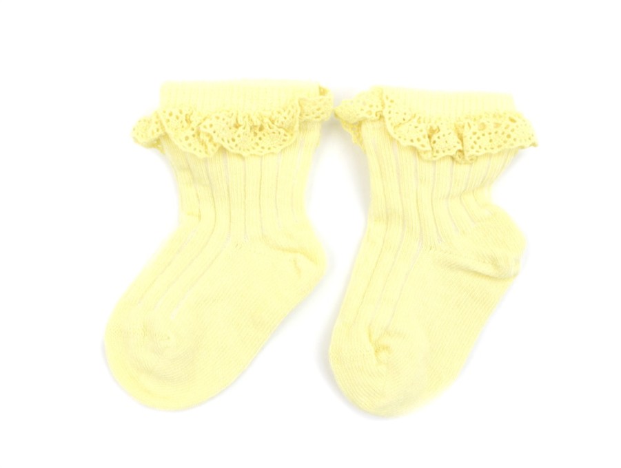 Baby Lil Atelier Socks | Lil Atelier Double Cream Lace Socks (2-Pack)