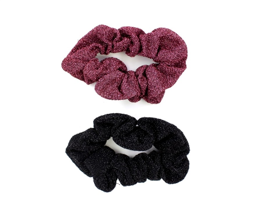 Accessories And Home Petit by Sofie Schnoor | Petit By Sofie Schnoor Hair Elastics Black Red Mix Glitter (2 Bodys)