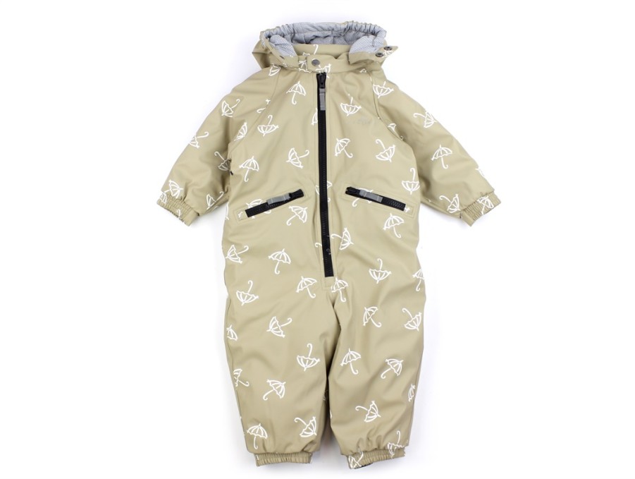 Baby Ver de Terre Coveralls | Ver De Terre Cloud Cream Rubber Jumpsuit Magic