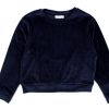 Tweens Name It Blouses And Knitwear | Name It Dark Sapphire Velvet Short Top