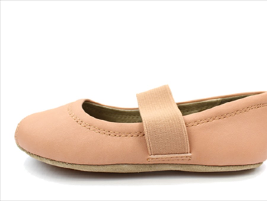 Kids Bisgaard Slippers | Bisgaard Ballerina Nude With Elastic