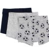 Kids Name It Underwear And Sleepwear | Name It Boxershorts Grey Melange Soccer (3-Pack)