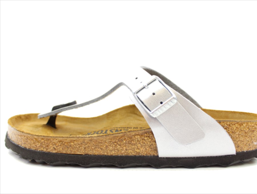 Tweens Birkenstock Sandals | Birkenstock Gizeh Sandal With Silver Buckle (Medium-Wide 35-39)