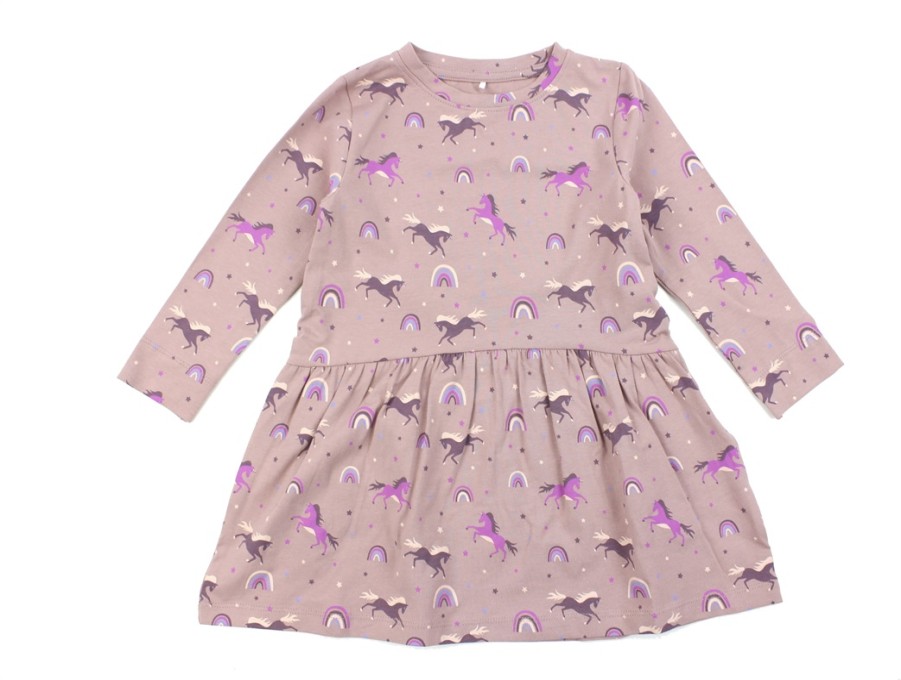 Baby Name It Organic Cotton | Name It Deauville Mauve Printed Dress