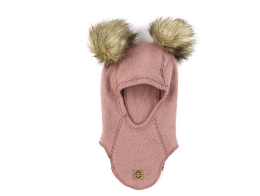 Baby Mikk line Hats | Mikk-Line Burlwood Elephant Hat Merino Wool With Pom-Poms