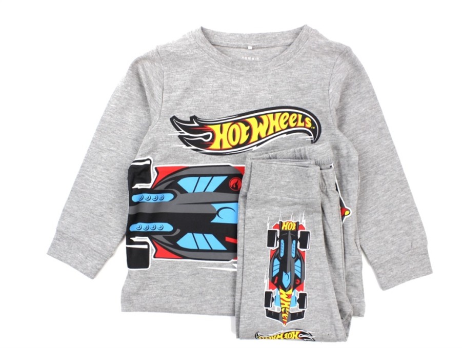 Kids Name It Underwear And Sleepwear | Name It Pyjamas Grey Melange Hot Wheels