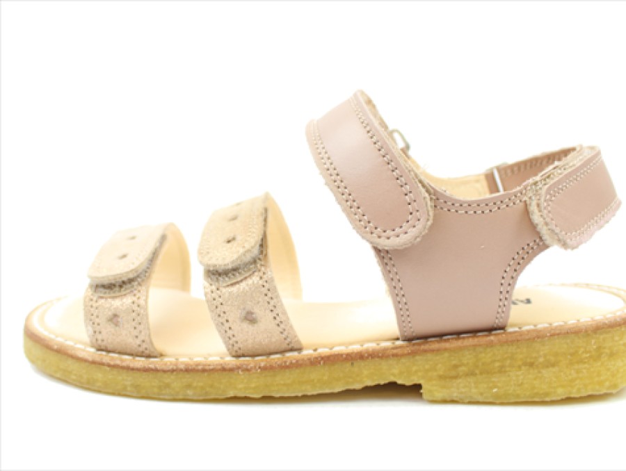 Tweens Angulus Sandals | Angulus Sandal Rose Copper With Hearts