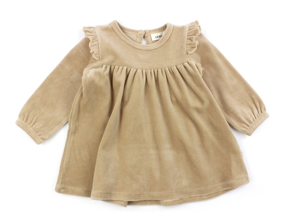 Baby Lil Atelier Dresses | Lil Atelier Nougat Velour Dress