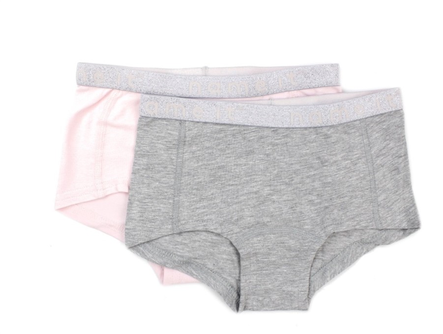 Kids Name It Underwear And Sleepwear | Name It Hipsters Barely Pink Glitter (2-Pack)