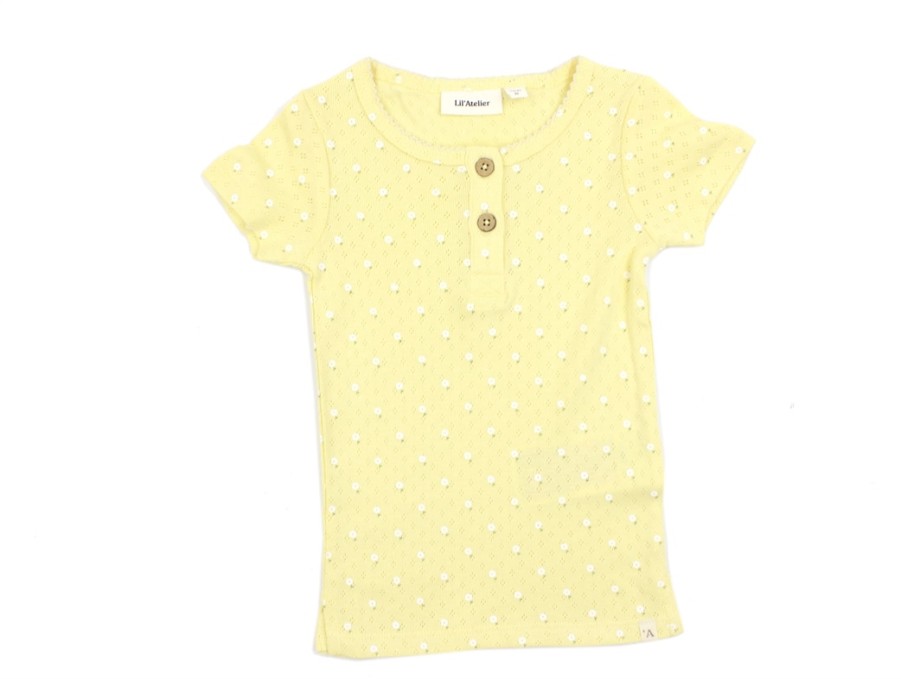 Tweens Lil Atelier Tops | Lil Atelier Double Cream Top Flowers