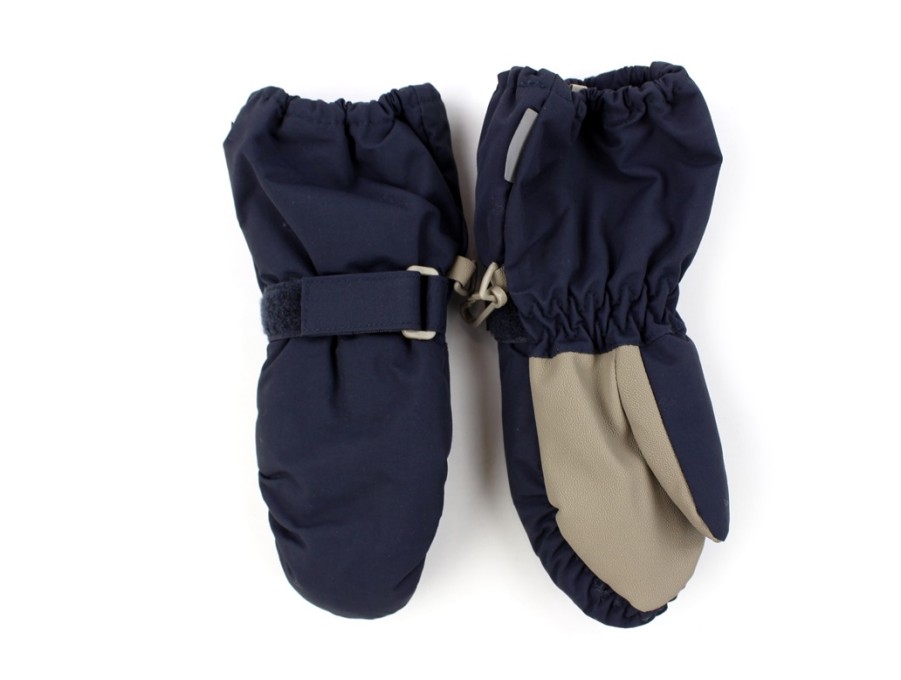 Baby Wheat Gloves | Wheat Dark Blue Tech Mittens