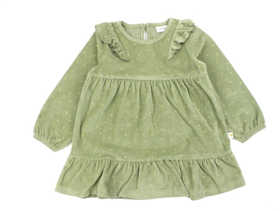 Baby Name It Dresses | Name It Oil Green Polka Dot Glitter Dress