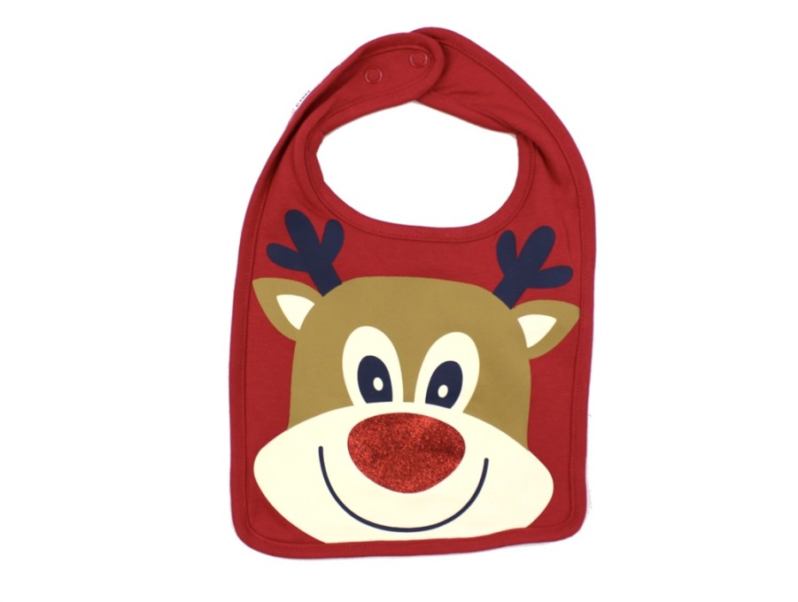 Accessories And Home Name It | Name It Jester Red Christmas Bib