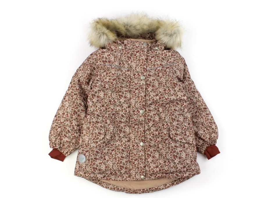 Baby Wheat Winter Jackets | Wheat Rose Dust Flowers Tech Winter Jacket Mathilde