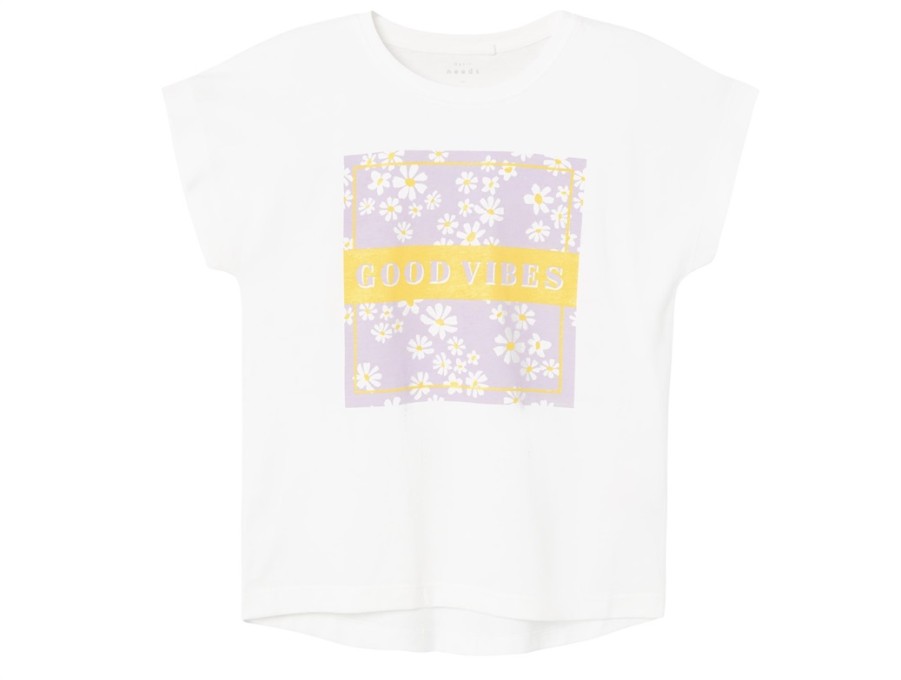 Tweens Name It Tops | Name It Bright White Top Print