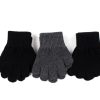 Kids Mikk line Gloves | Mikk-Line Black/Antrazite Fingerless Gloves Wool/Synthetic (3-Pack)