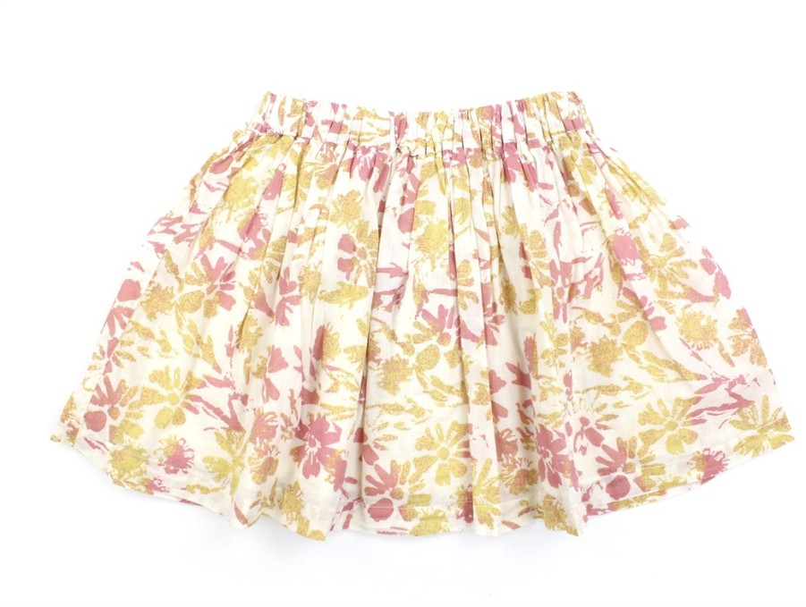 Baby Noa Noa Miniature Skirts | Noa Noa Miniature Print Offwhite/Rosa/Yellow Skirt Watercolour