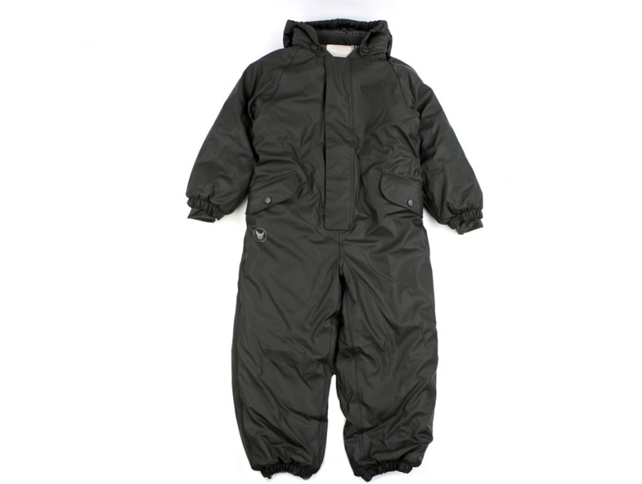 Baby Wheat Coveralls | Wheat Black Coal Rubber Snowsuit Ludo