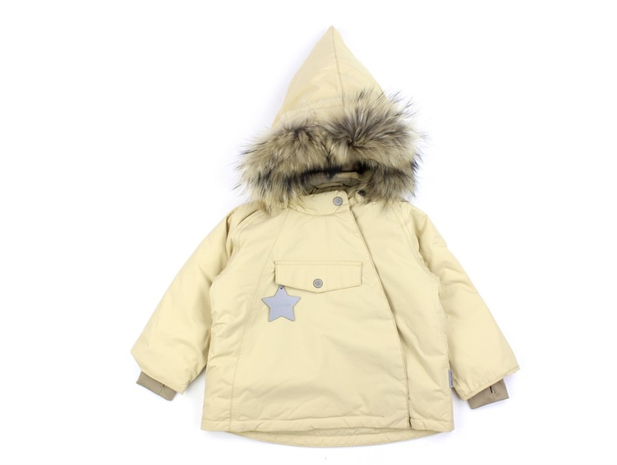 Baby Mini A Ture Winter Jackets | Mini A Ture Semolina Sand Winter Jacket Wang Fur