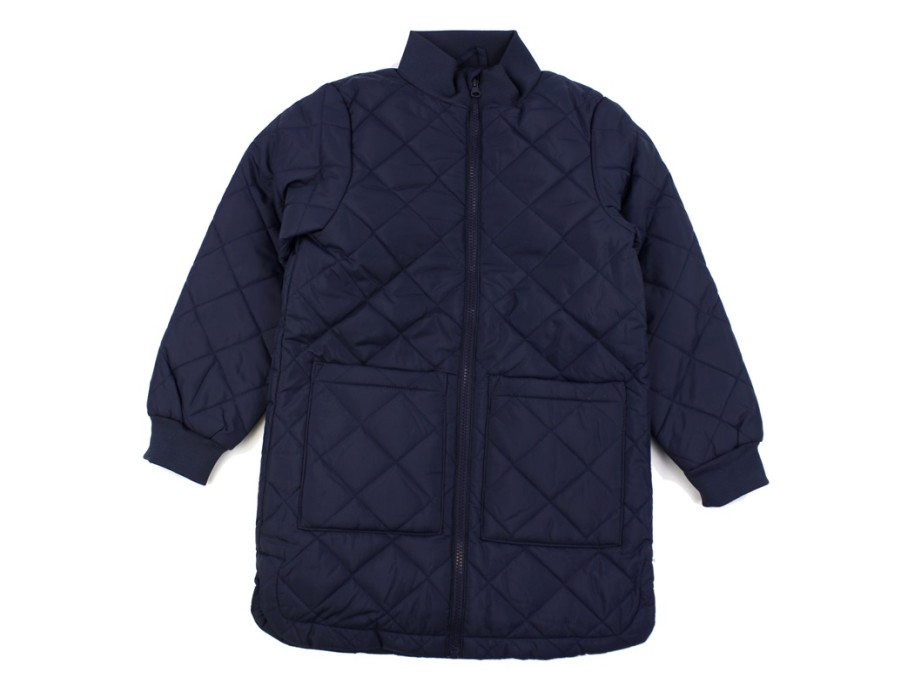 Tweens Name It Transition Jackets | Name It Dark Sapphire Long Quilt Transition Jacket