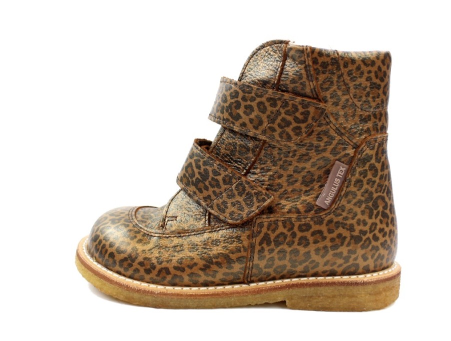 Baby Angulus Winter Boots | Angulus Brown Leopard Winter Boot With Tex