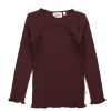 Tweens Wheat T-Shirts | Wheat Aubergine T-Shirt Reese Rib Lace