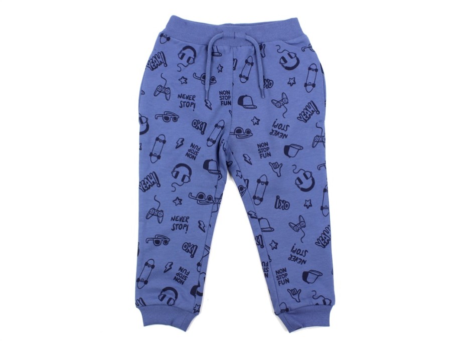 Kids Name It Pants And Leggings | Name It Bijou Blue Dark Sapphire Skateboard Sweatpants