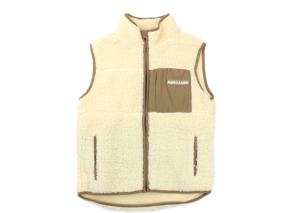 Kids Mads Nørgaard Transition Jackets | Mads Norgaard Fleece Waistcoat Vilads Vanilla Custard