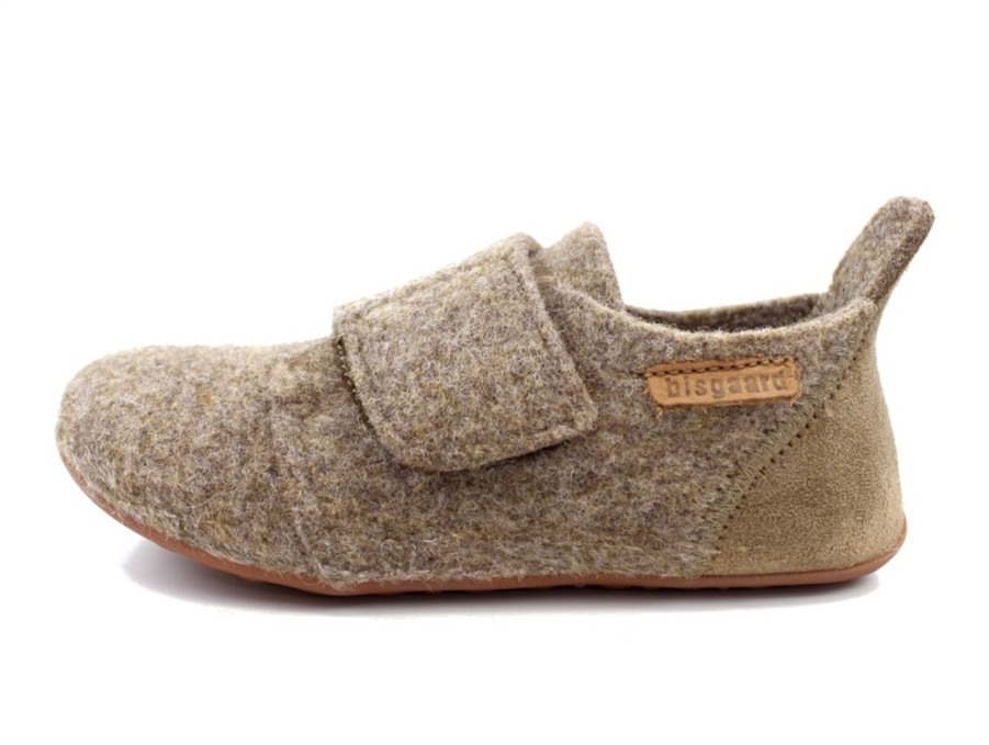 Baby Bisgaard Slippers | Bisgaard Camel Slippers With Velcro