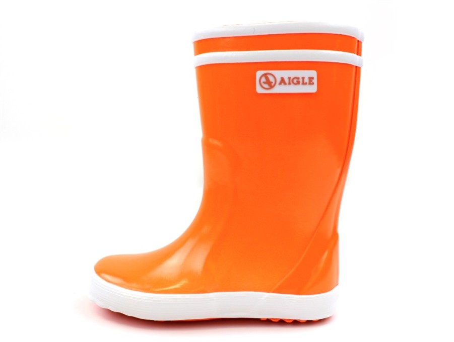 Kids Aigle Rubber Boots | Aigle Lolly Pop Rubber Boot Orange