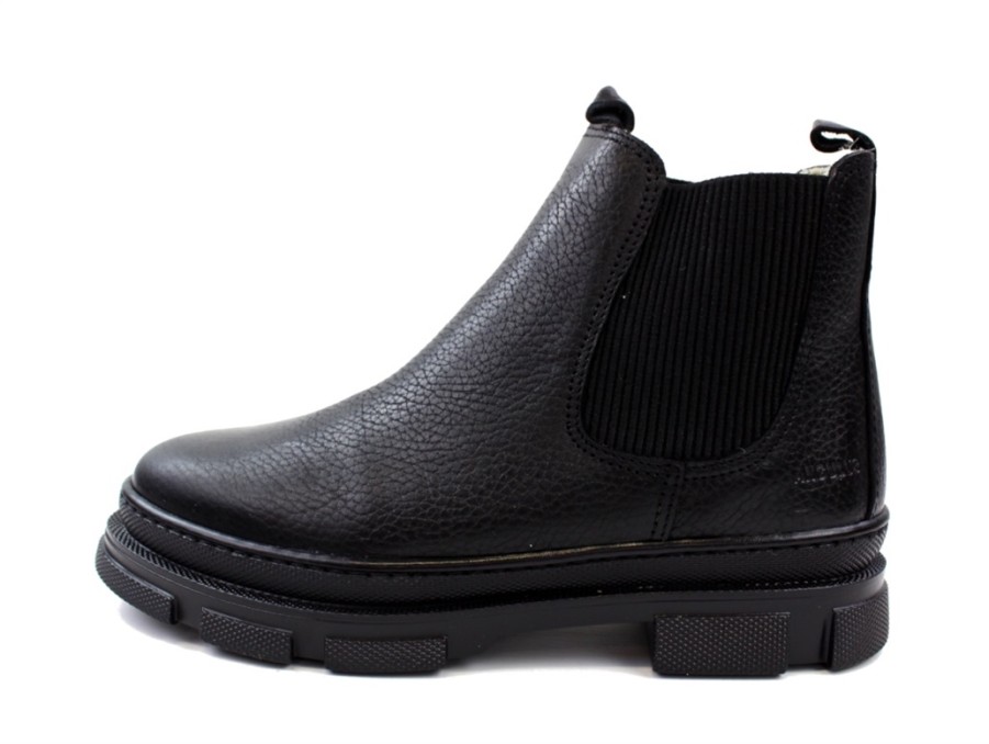 Kids Angulus Boots And Ankle Boots | Angulus Black Winter Boot With Wool Lining