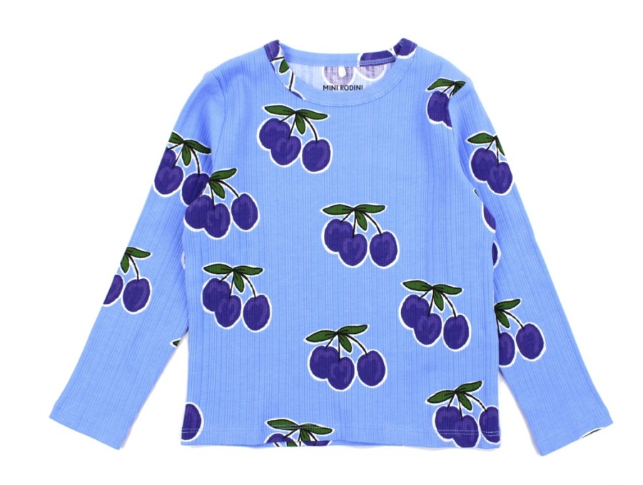 Baby Mini Rodini Blouses And Knitwear | Mini Rodini Blue Flower Print Blouse