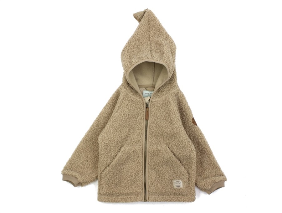 Baby Mini A Ture Thermal Wear And Fleece | Mini A Ture Savannah Tan Fleece Jacket Liff